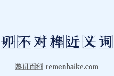 卯不对榫近义词是什么意思的图片